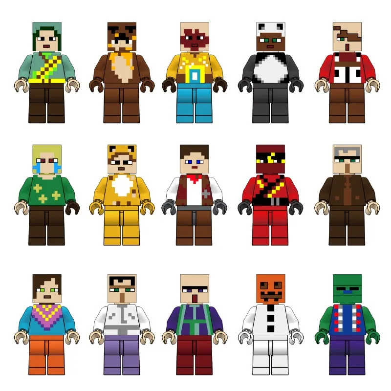 10 قطعة Minecraft تجميعها نموذج الحلي مجموعة للأطفال عمل الشكل لعبة DIY بها بنفسك لعب الأولاد الكرتون الطرفية هدايا عيد الميلاد