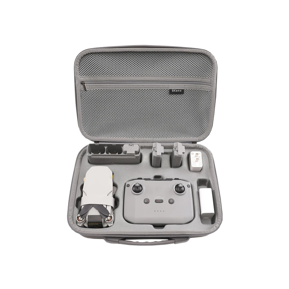 

for DJI MINI 4K/2SE PU Storage Bag with Shoulder Strap Gray MINI 2 Organizer Bag Backpack