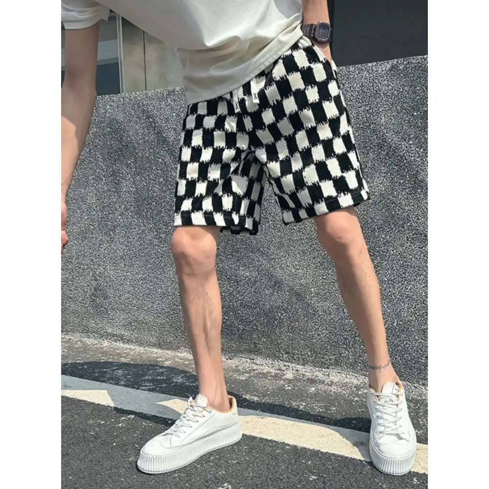 

Новые летние мужские повседневные свободные брюки-капри больших размеров, тонкие, модные, пляжные, из полиэфирного волокна