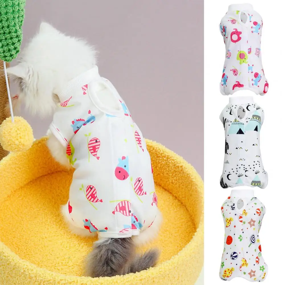 Cartoon Pattern Cat Suit Cat Neutering Suit Cartoon Pattern Neutering Suit for Female Cats Small Dogs Anti-licking for Weaning