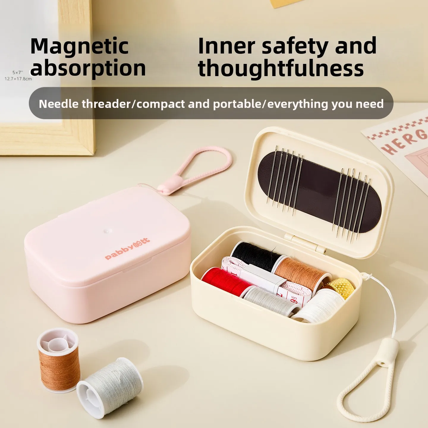 Magnetic Sewing Kit - Portable Home Sewing Set with Needles, Thread, and Accessories - Practical, Multifunctional, and Perfect