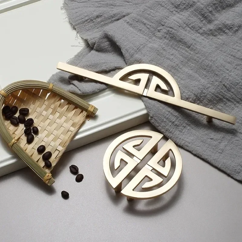 1 Stück Goldener Küchenschrank-Türgriff im Neuen Chinesischen Stil, Verlängerter Schuhschrank-Möbelbeschlag, Schlafzimmer-Kleiderschrank-Türgriff – Detail 1