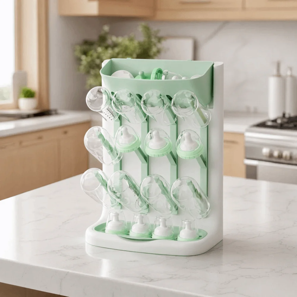 Multi-layer Baby Bottle Drying Rack Large Capacity Multi Tiered Cups Drying Stand Holder Countertop Vertical Storage Rack Daily