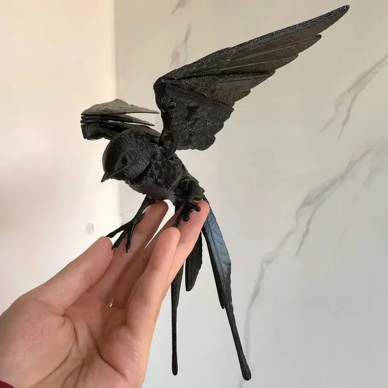 Bird Model Gradient Color Rain Swallow 3D Printing Hand Toy Model Joints Movable Beautiful Ornaments Decorative Scenery Gift