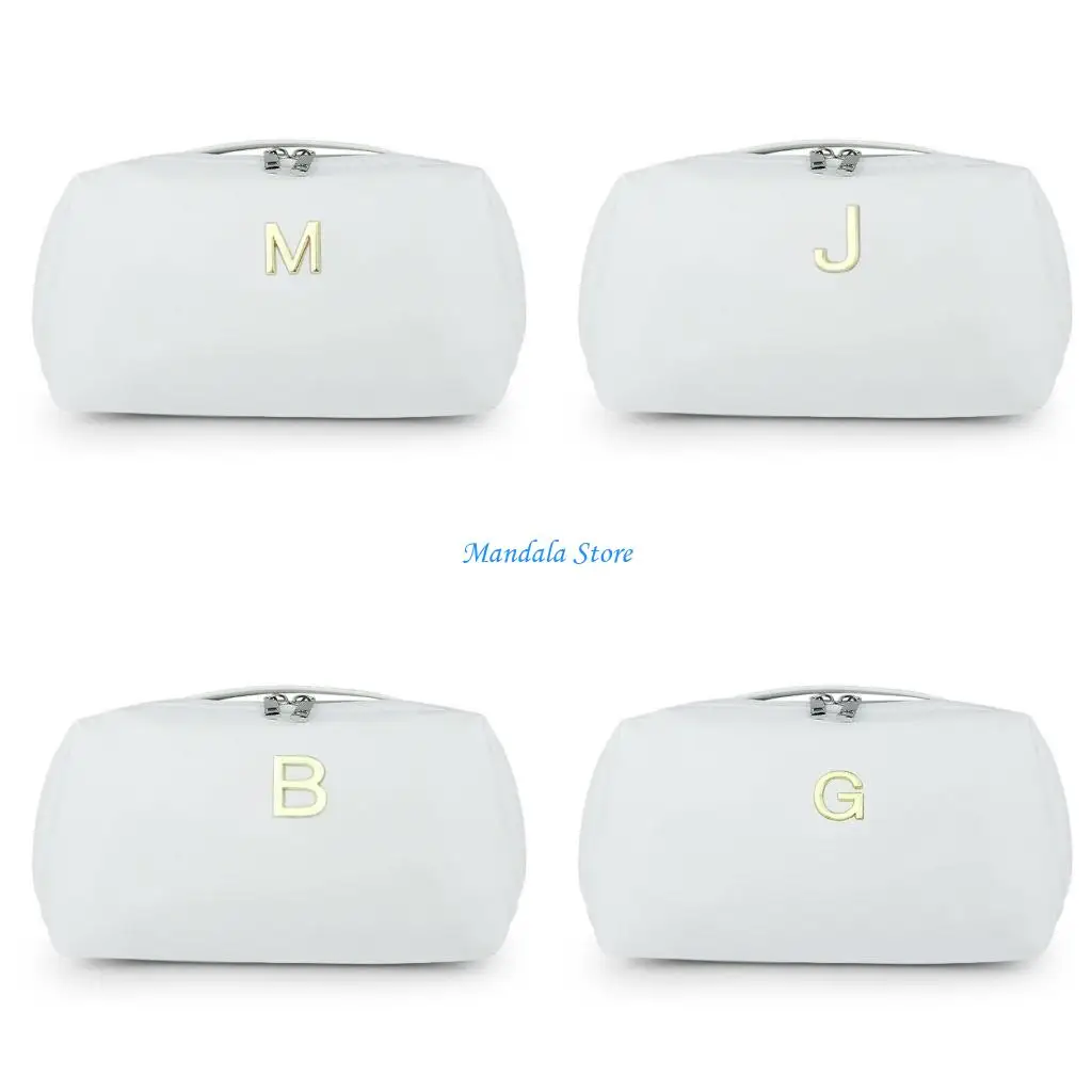 

U2JC Waterproof Letter Designs Makeup Bag For Women Large Capacity Makeup