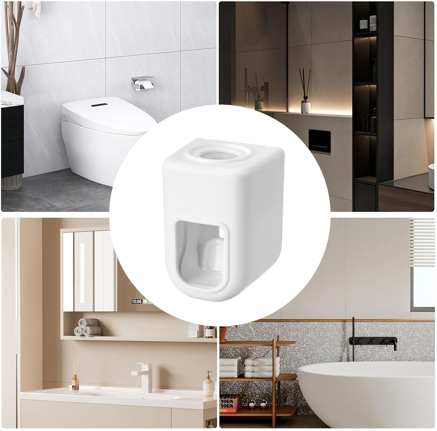 Dispensador automático de pasta de dientes para pared