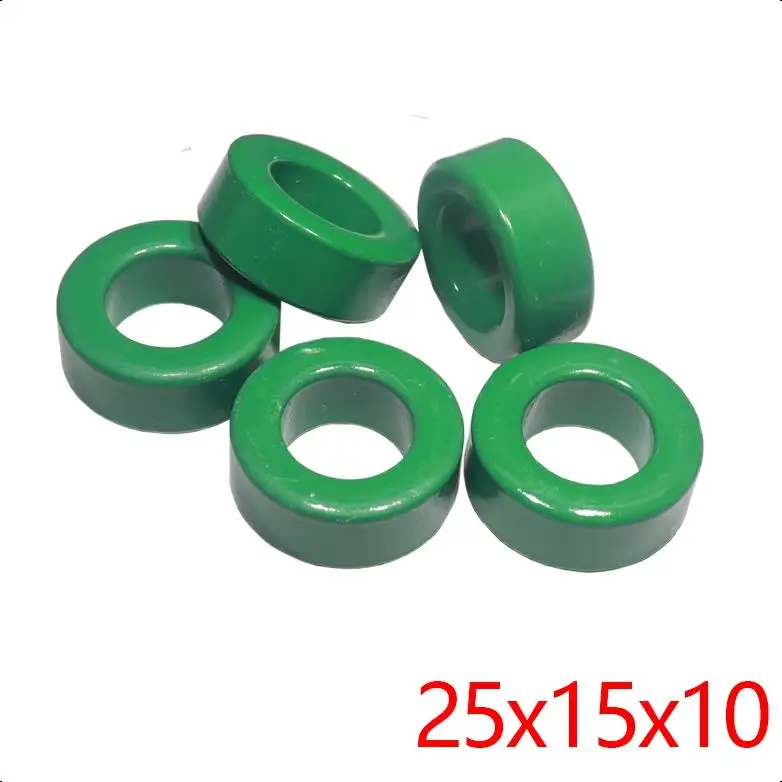 【3-1PCS】25x15x10mm High Conductivity Green Ferrite Core Ring 25X15X10MM anti-interference Filter Inductor