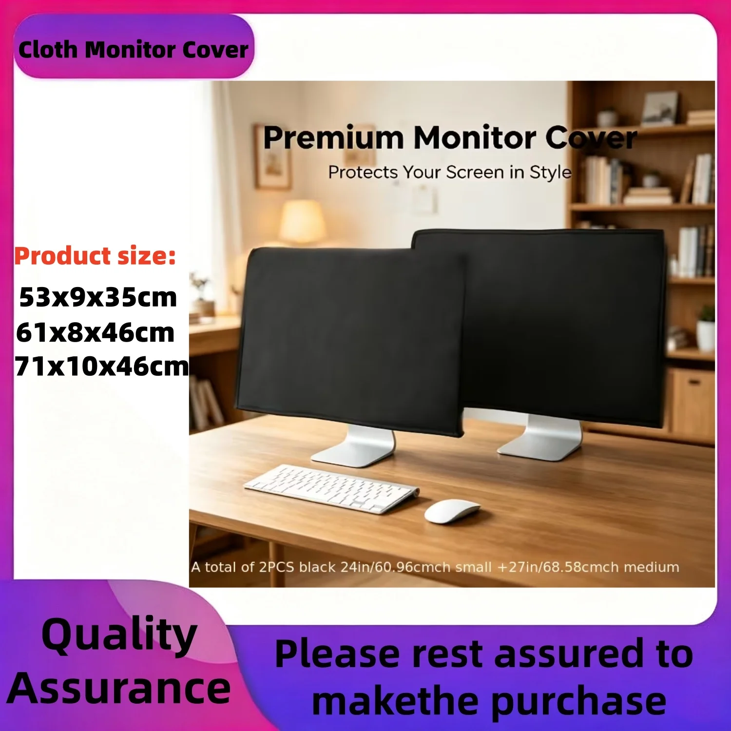 Monitor Dust Cover & Dustproof HD Panel Protector Suitable for Computer Screens, TVs, Smartphones, Tablets, Laptops, Displays