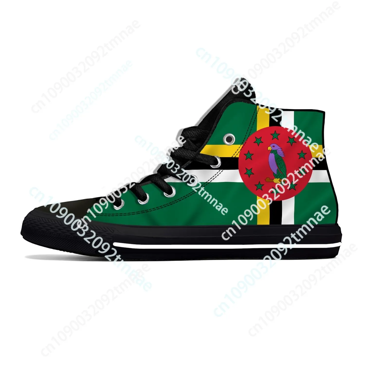 Dominica Dominican Flag Patriotic Pride Fashion Casual Cloth Shoes High Top Comfortable Breathable Custom  Men Women Sneakers