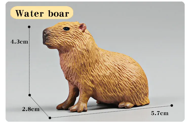 Capybara Modell Wilde Tiere Simulation Nagetier Actionfigur Niedliches Kinderspielzeug zum Sammeln – Detail 5