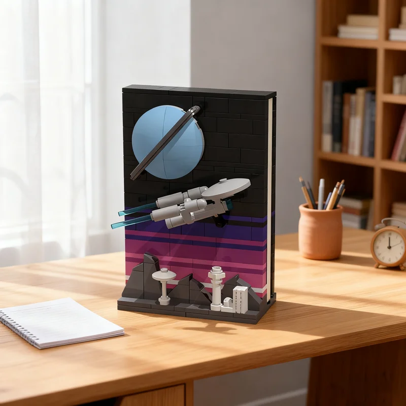 209pcs MOC To Boldly Go Art Model Building Blocks Christmas Gift Toys Idea Display Creative Education Birthday Brick Assemble