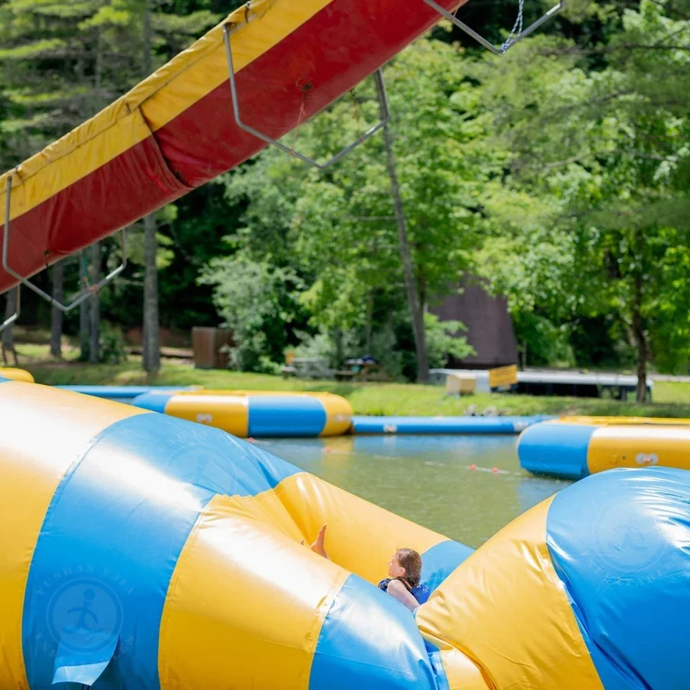 2024 Garantía de calidad de verano Equipo de parque acuático Almohada inflable para saltar Blob de aire inflable