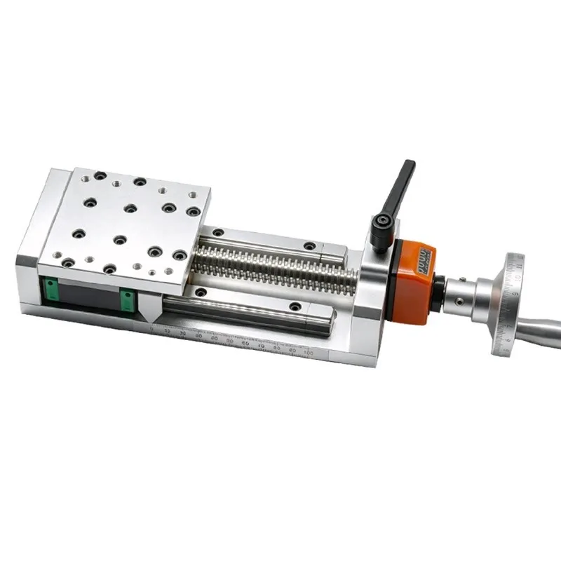 For fine-tuning manual cross slide module high-precision T-screw linear guide digital display slide with ruler
