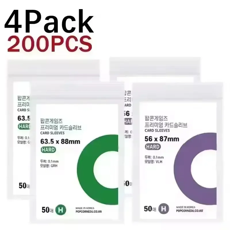 Ultra Thin Transparent Card Sleeves For Credit Cards Korean Kpop idol Photocard Popcorn DIY Clear Film Card Holder Protectors