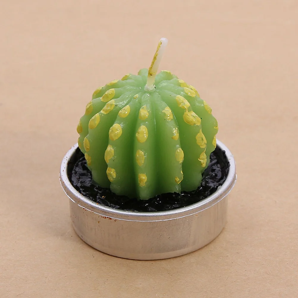 شموع الصبار محاكاة تصميم النبات المعطرة دخاني الشاي الخفيفة للمنزل حفل زفاف حديقة الجدول الديكور #1