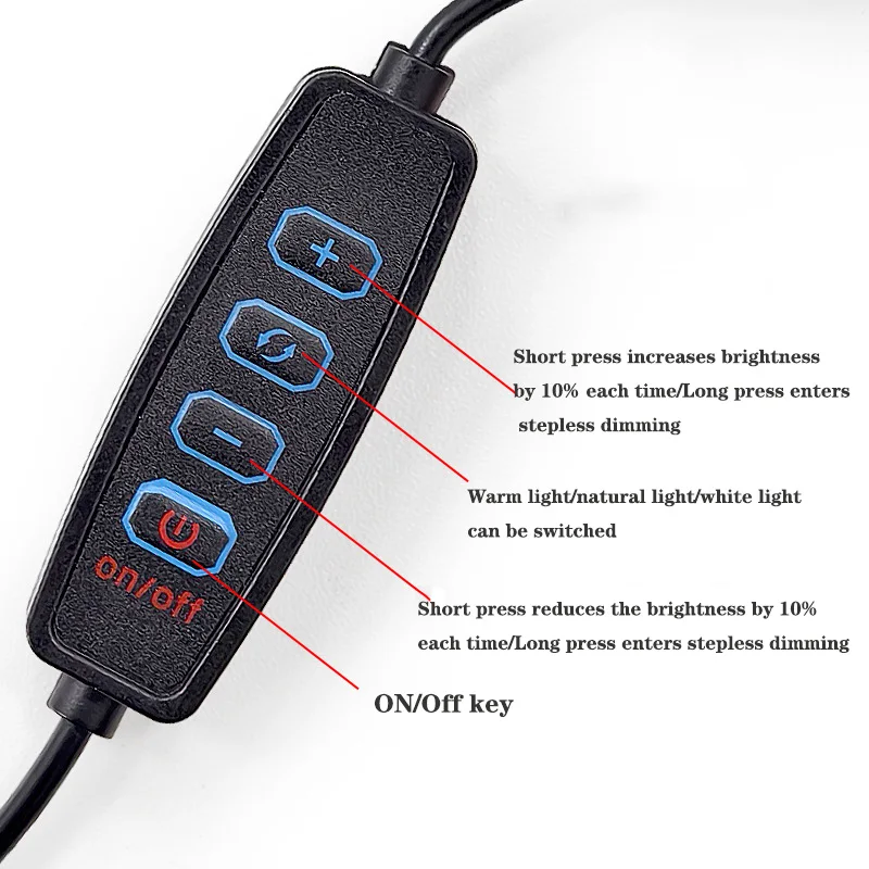 1pcs 3colors Input 5V USB Dimmable LED 5730 SMD 3W 6W 10W  Light Board Light Source with  4keys 1.5m Cable Controller