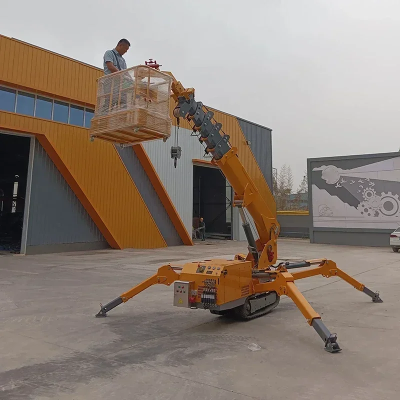 Mobile Spider Crane 3 Ton 5ton 6ton 8ton 10ton Telescopic Boom 360 degree Mini Crawler Hydraulic Crane lifting With Fly Jib