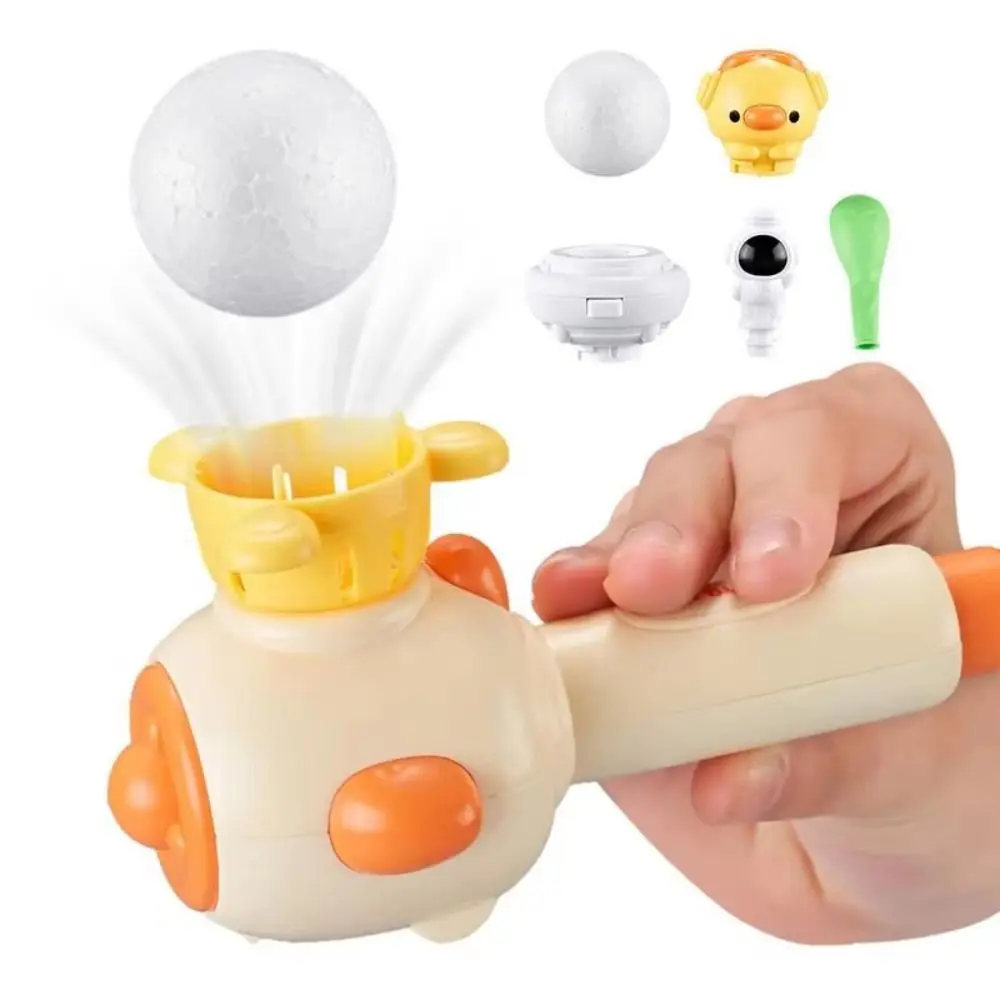 Cartoon Breathing Exerciser Toys 3-in-1 Floating Blow Pipe Balls Balloon Launcher Toy Early Childhood Education with Whistle Toy