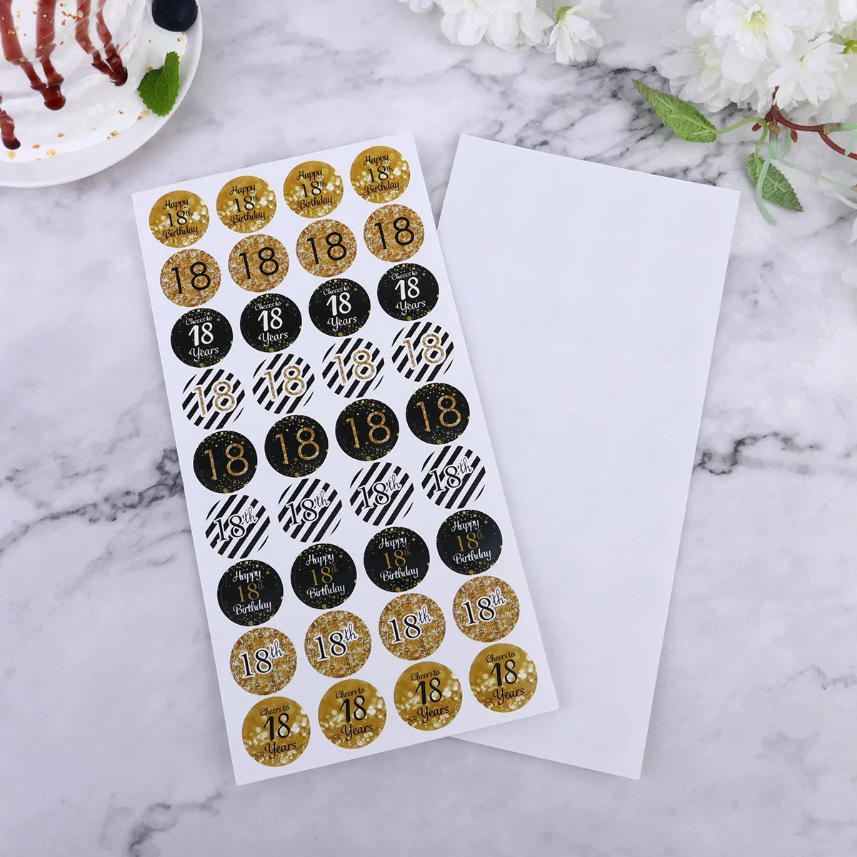 

432Pcs Birthday Party Sealing Stickers Creative Round Self Adhesive Labels for Gift Packaging Candy Bag Decoration Decals