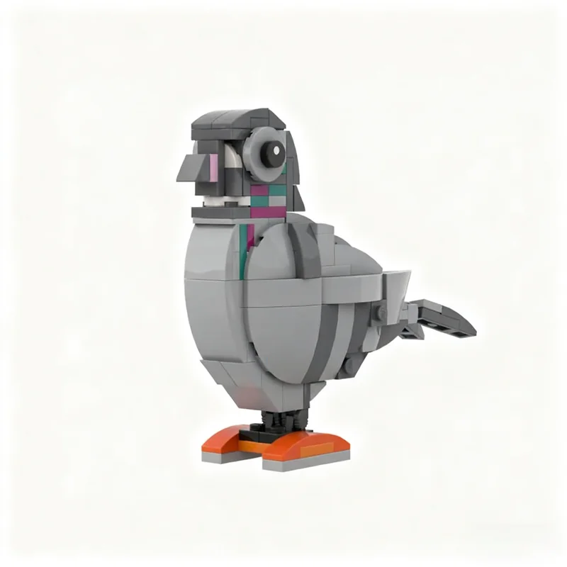 158개 MOC 비둘기 레스 구피 해리 모델 블록 조립 크리스마스 선물 장난감 창의적인 DIY 아이디어 교육용 블록