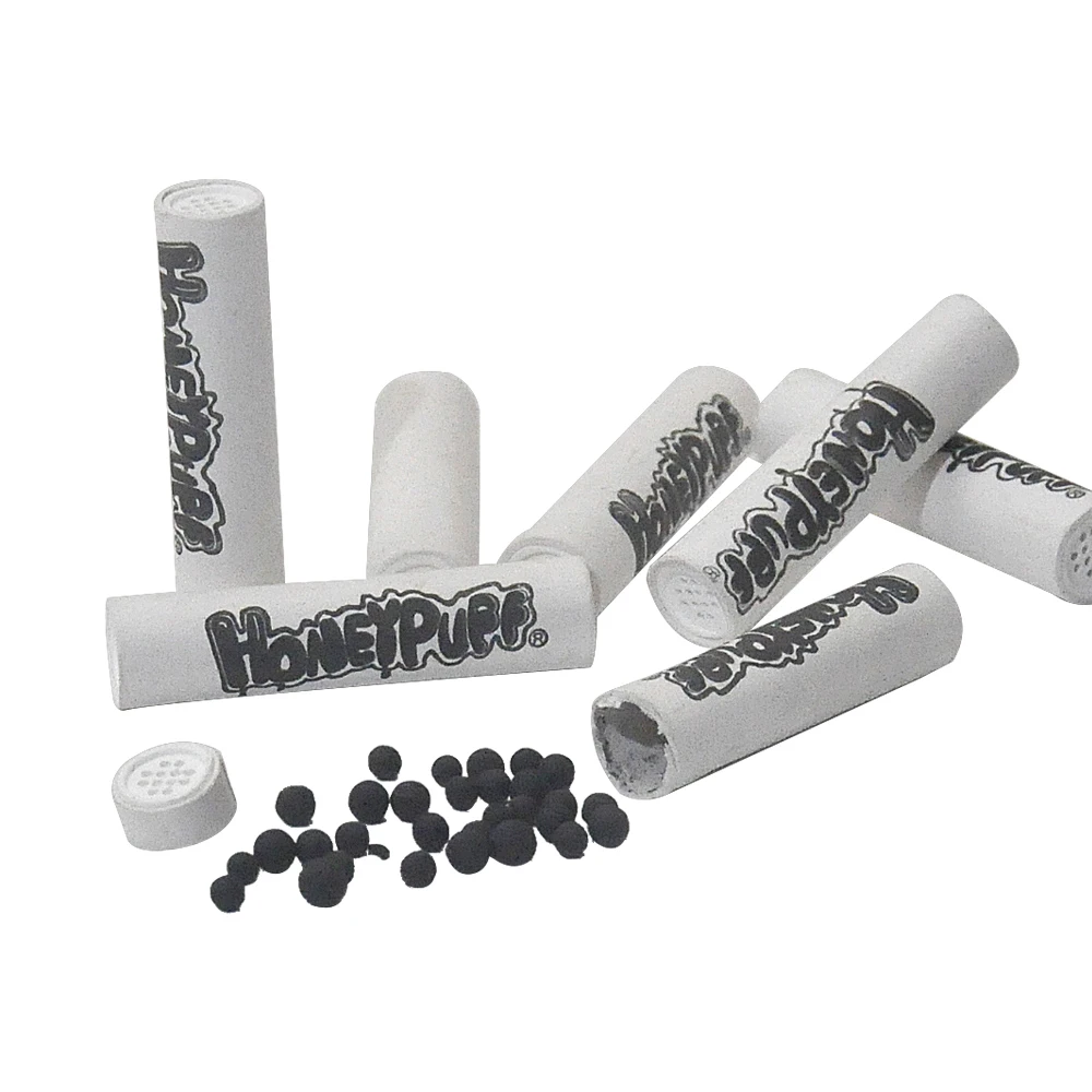 HONEYPUFF 10pcs Activated Carbon Filter 9mm/7mm/6mm Charcoal Filter Tip Set For Metal or Natural Wood Pipa Fittings