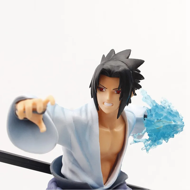 Bandai Japan Naruto Anime Figuur Vibratie Sterren Uchiha Sasuke Chidori Standbeeld Actie Figuur Collectie Model Ornamenten Speelgoed Cadeau