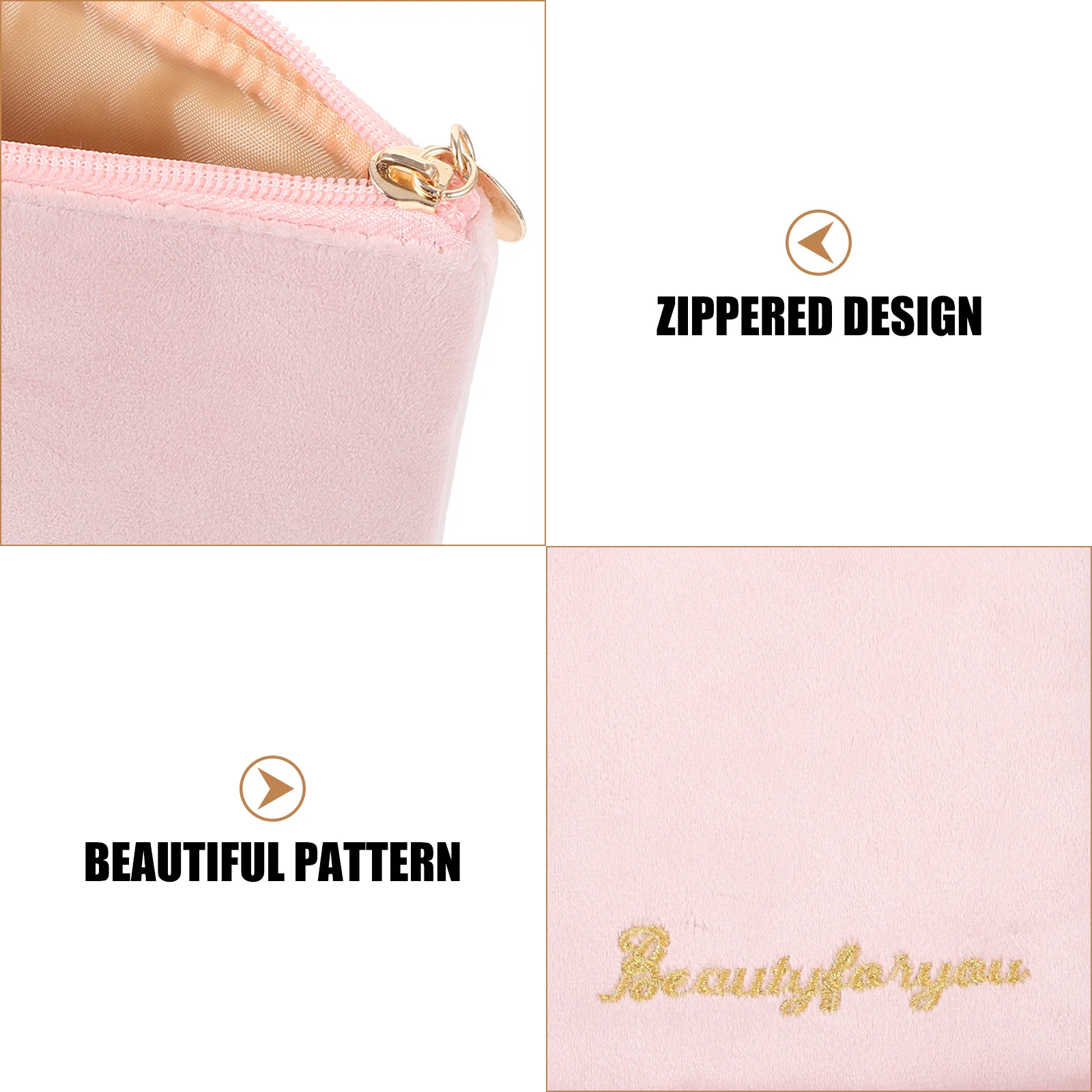 

Sanitary Napkins Bag Large Physiological Period Pouch Pink Zippered Design Practical Travel Sewing Kit Headphones Change