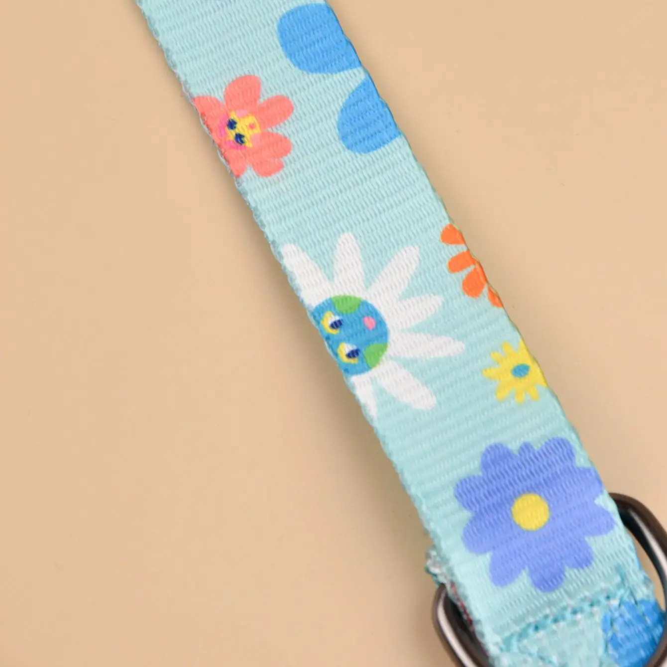 Cute Design Flower Print Designer Bone Buckles Pet Collar For Small Medium Larger Dogs