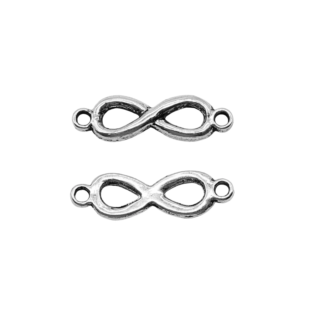 Phone Pendant Infinity Symbol Connector Charms Jewellery Making Supplies 6x21mm 10pcs