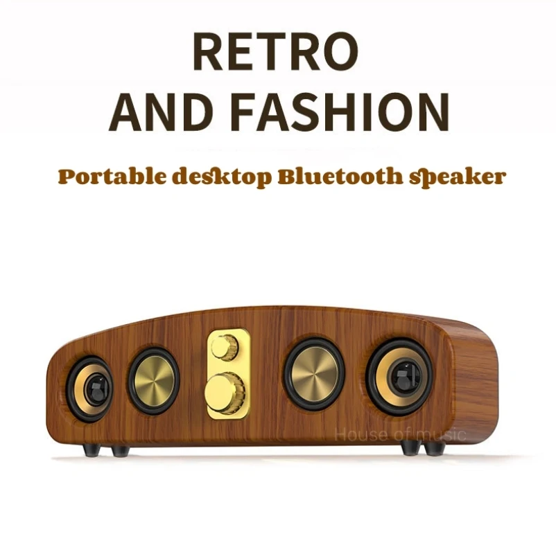 Retro Wireles Bluetooth Home altoparlante lungo Subwoofer Computer Desktop Game Sound Box Soundbar portatile Sound Blaster Caixa De Som