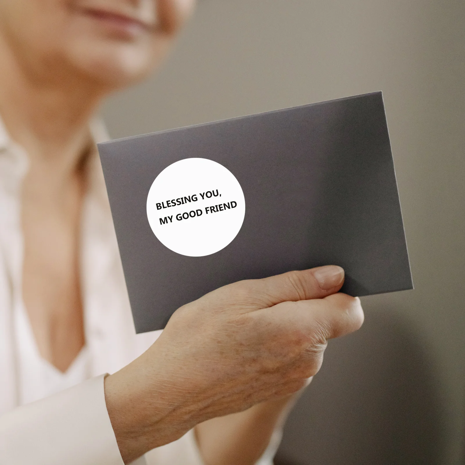 

1 Roll Of Circular Sticker Blank Labels For Thermal Printer Waterproof Printable Sticker Roll Permanent Adhesive Decal For