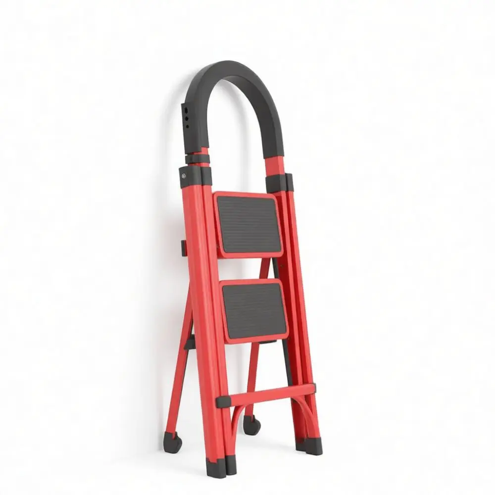 Thickened Carbon Steel Folding Ladder Portable Step Stool Indoor Household Telescopic Climbing Tool Multi Purpose Rack