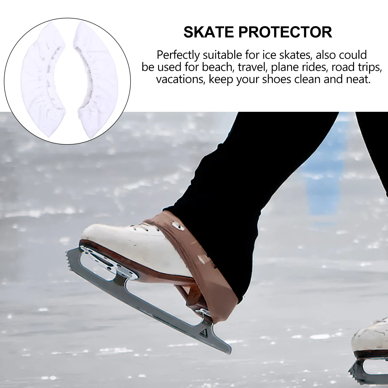 

1 Pair Ice Hockey Blade Covers Flannel Absorbent Waterproof Skate Protectors Rust Proof Washable Covers For Skates Blades Guards