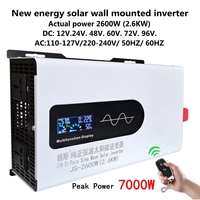 Pure Sine Wave Inverter 12V 220V 7000W 2600W Solar Inverter Portable Power Bank DC 24V 48V 60V 72V 96V To AC 110V 120V 127V 240V