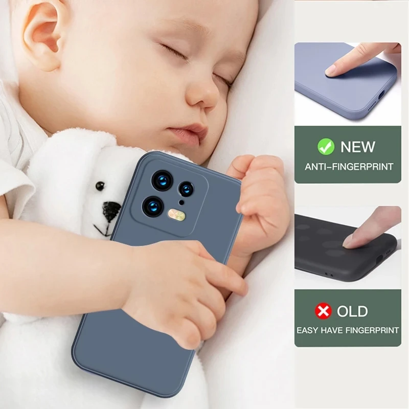 Mi 13 Mi13 Pro Ultra Case Original Square Liquid Silicone Phone Cases For Xiaomi Mi 13 Mi13T Pro Mi14 12 12x 13T Soft Cover