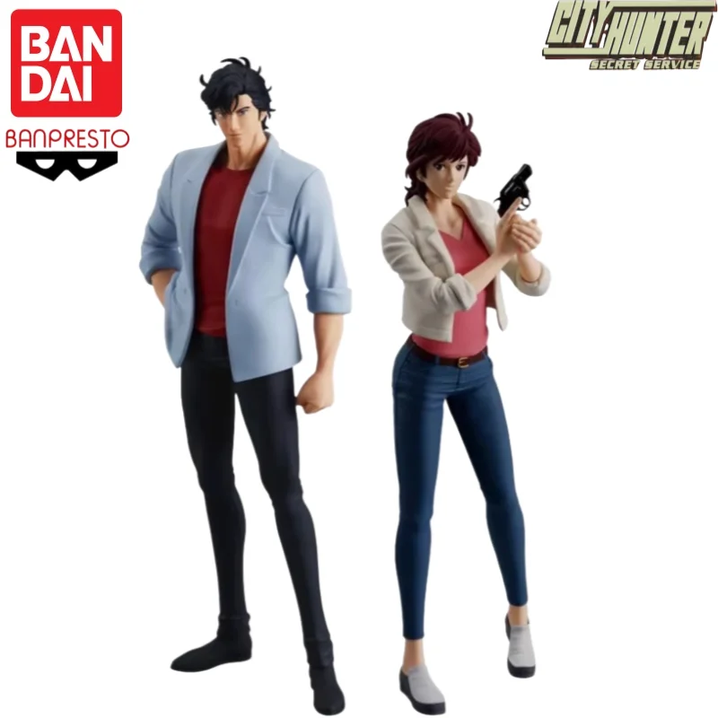 

In Stock Bandai Banpresto Original City Hunter Saeba Ryo Makimura Kaori Garage Statue Model Toys Statue Collectible Ornaments