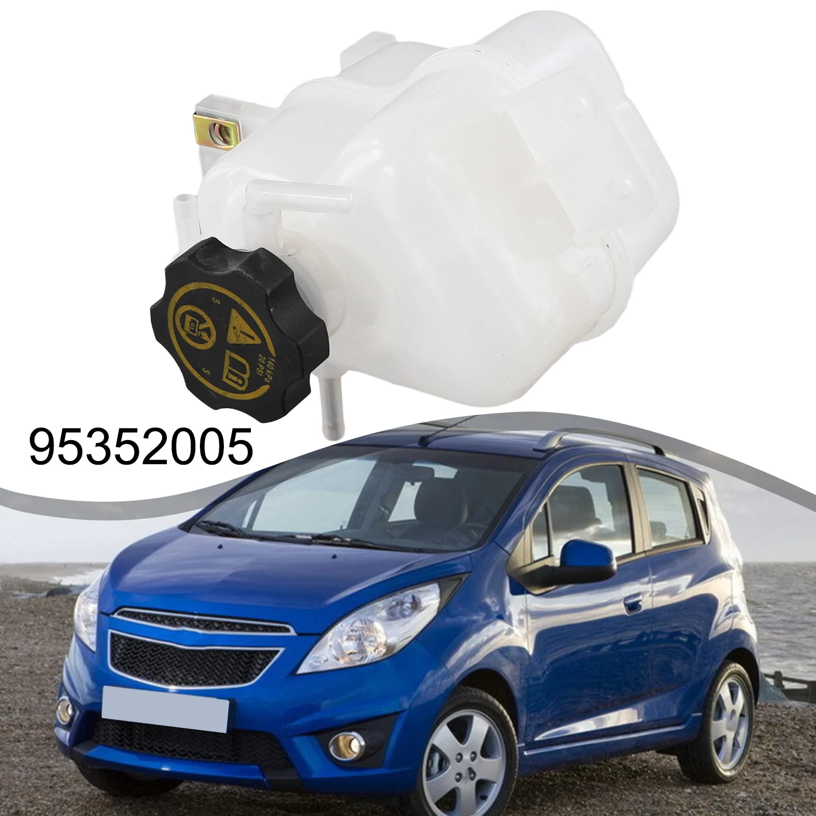 خزان توسيع المبرد لخزان المبرد لسيارة تشيفي سبارك 2013-2015 95352005   خزان توسيع زجاجة مبرد المحرك التلقائي