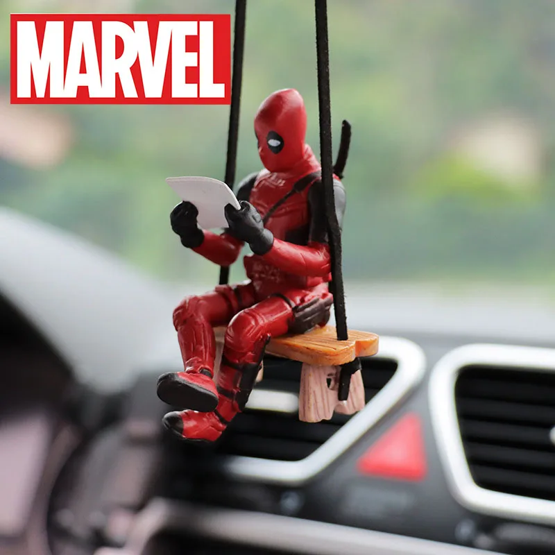 Cartoon Marvel Deadpool 3 Car Rearview Mirror Pendant Reading Cute Peripheral Handwork Pendant Interior Manufacturers Wholesale