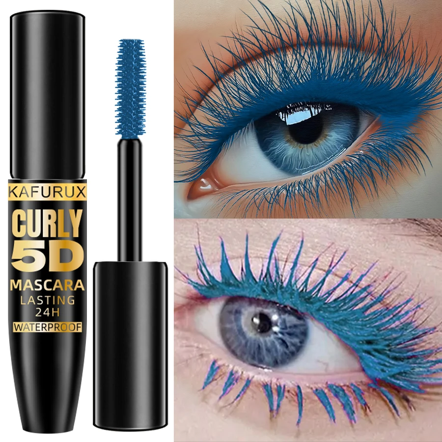 9 Kolorów 5D Maskara Niebieska Biała Zielona Czarna Gęsta Podkręcająca Wodoodporna Naturalna Wydłużająca Rzęsy Koreański Makijaż Prezent dla Kobiet Uroda