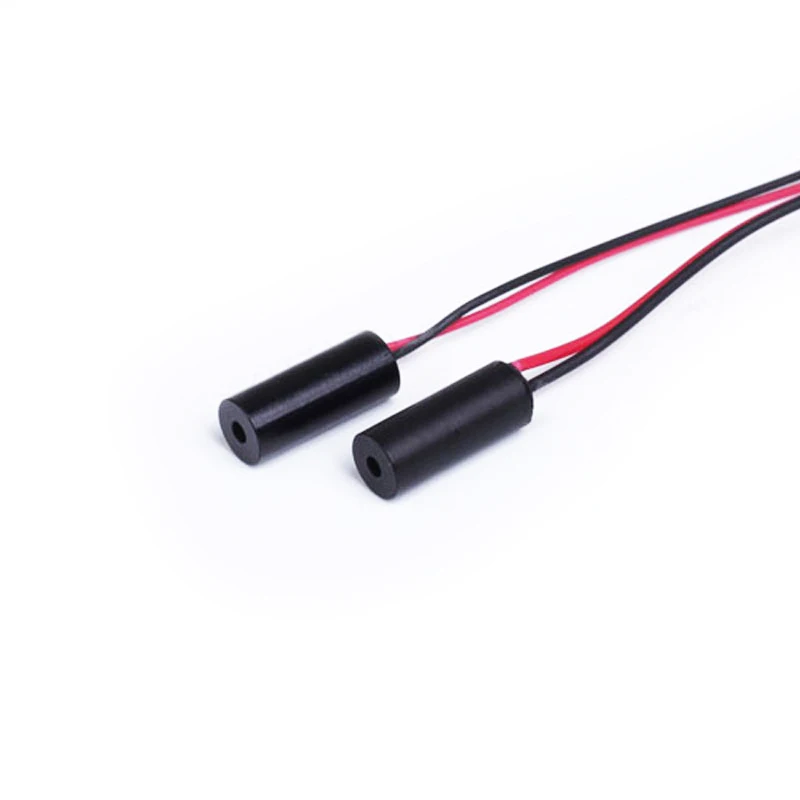 D5x12mm عدسة زجاجية 635nm 0.5mW 1mW 5mW 10mW ريد دوت ليزر مادة الألومنيوم وحدة ليزر ديود الصناعية الصف APC سائق