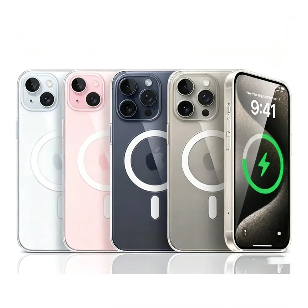 Coque de téléphone mate transparente de luxe pour chargement sans fil MagSafe, compatible avec iPhone 18 17 AIR 11 12 13 14 15 16 Pro Max Plus, avec couverture magnétique