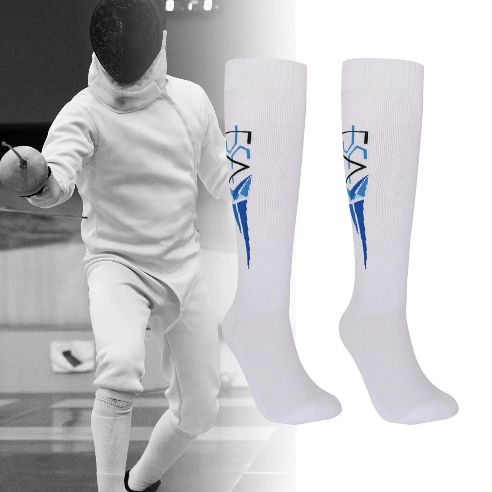 Fencing Socks Protective Thickened Fencing Stockings for Adult Youth Girls