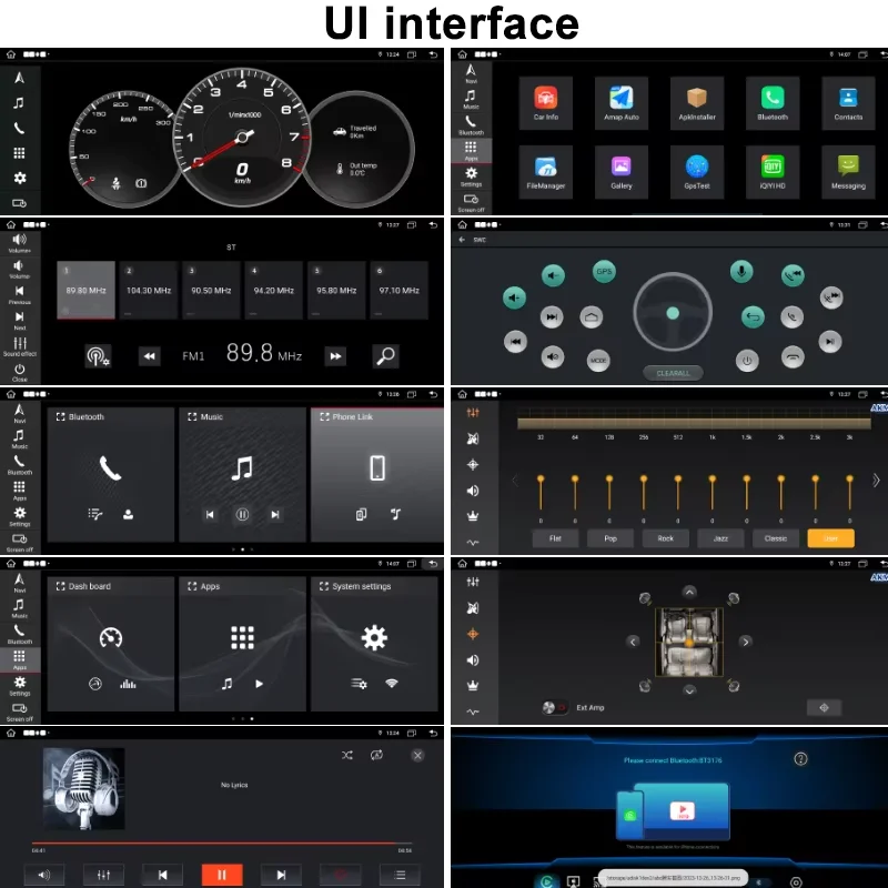 Hh 12.3+12.3 Inch Upgraded Interactive Dual Screen Android 13 Carplay For Porsche Cayenne 2010-2016 Navi Multimedia Video Player