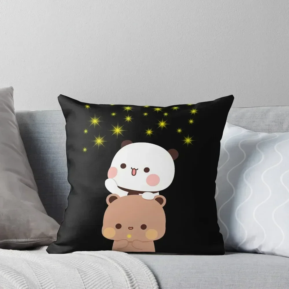 Bubu Dudu Panda Bears Reaching the Stars Throw Pillow sleeping pillows Christmas Pillow pillow