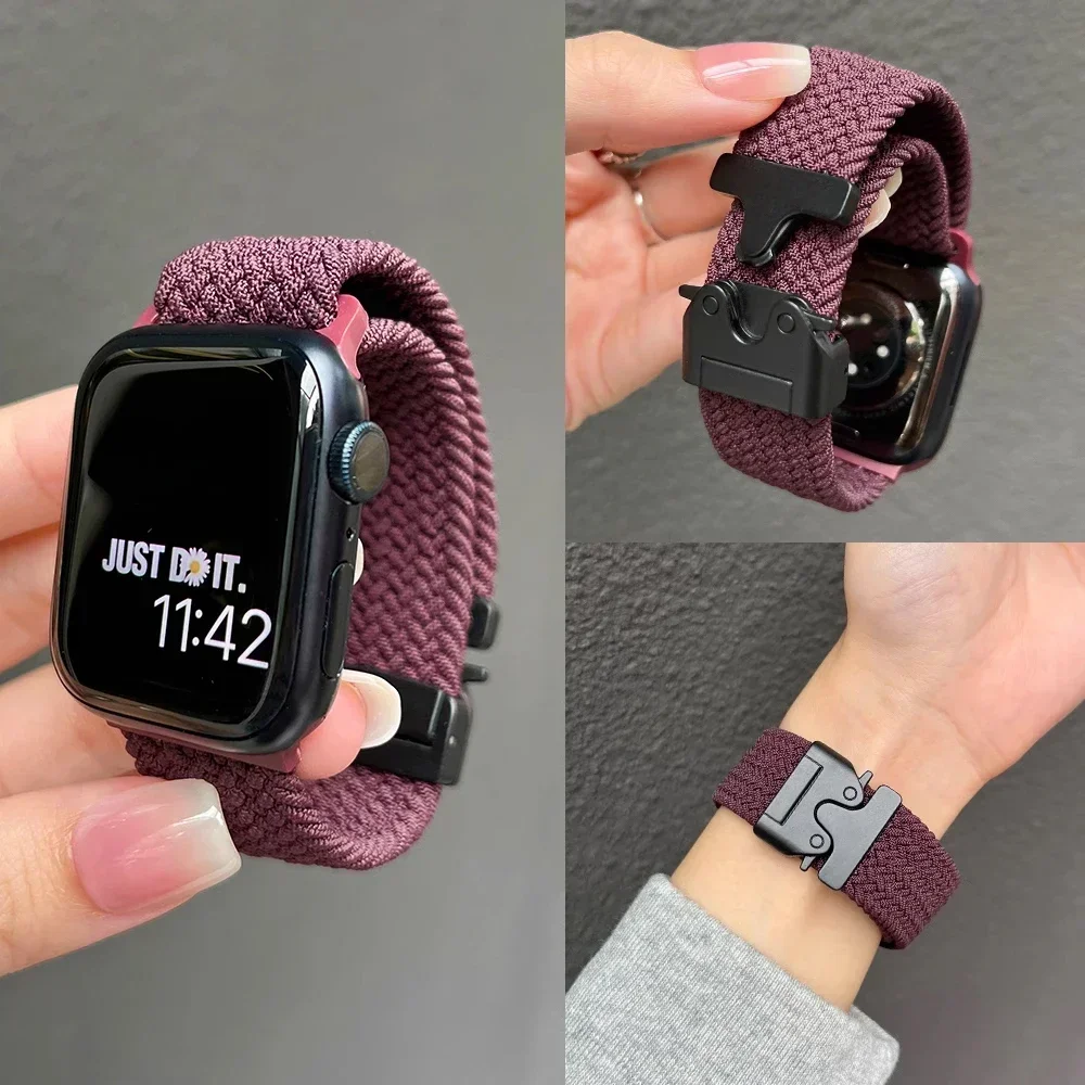 Parachute Band For Apple watch Straps 46mm 44mm 45mm 42mm 41 40 mm Ultra 2 49mm Braided Correa iwatch Series 10 9 SE 8 7 6 5 4