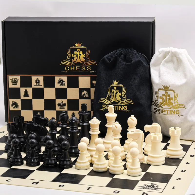 standard-luxury-edition-silicone-chess-set-43cm-black-and-white-grids-competition-professional-chess-board-game-set