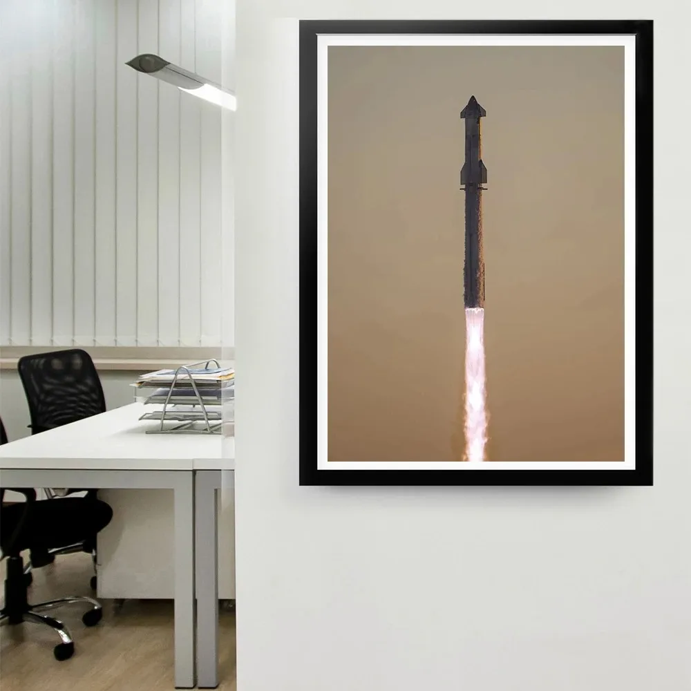 Real Photos of Spacex Starship Prints Canvas Poster Aviation Technology Wall Art Decor Rocket Art Photos Wall Art Decoration