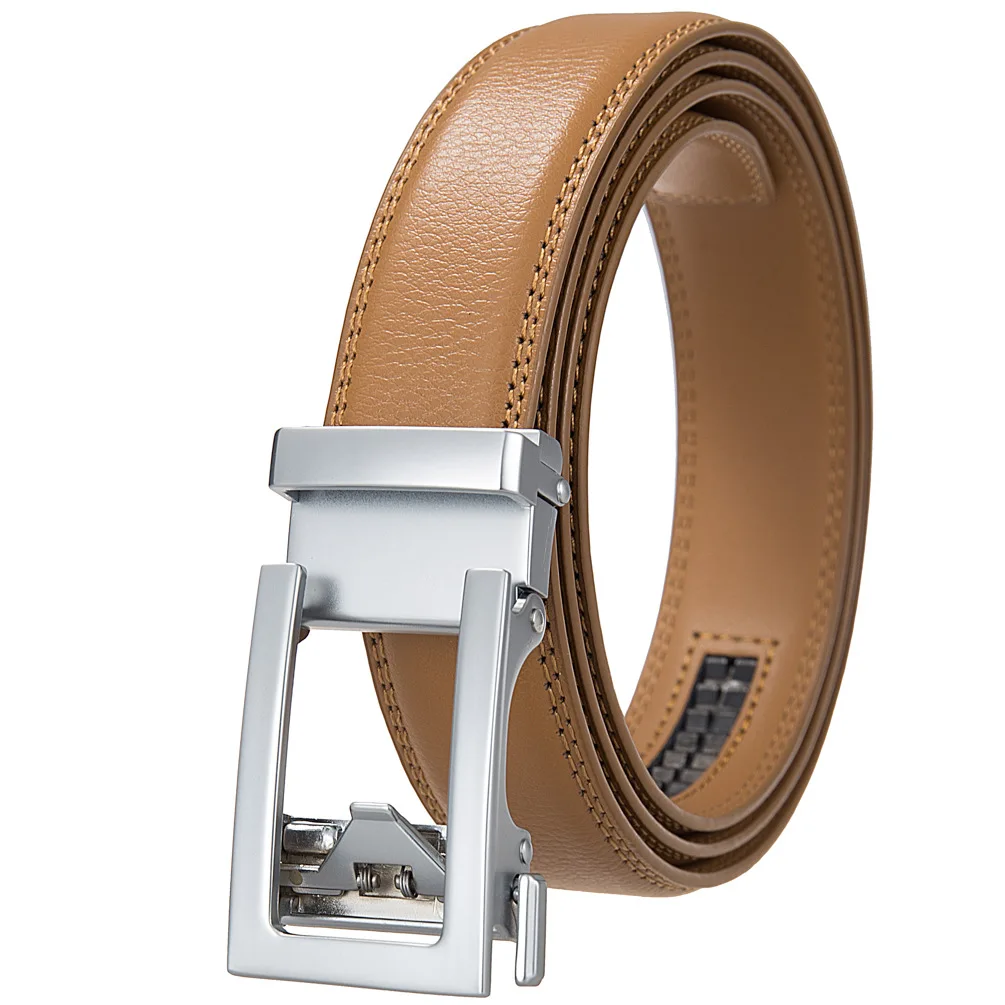 

Top Quality Cow Genuine Leather Belt Men Genuine Luxury Leather Khaki Belts for Men Strap Male Metal Automatic Buckle