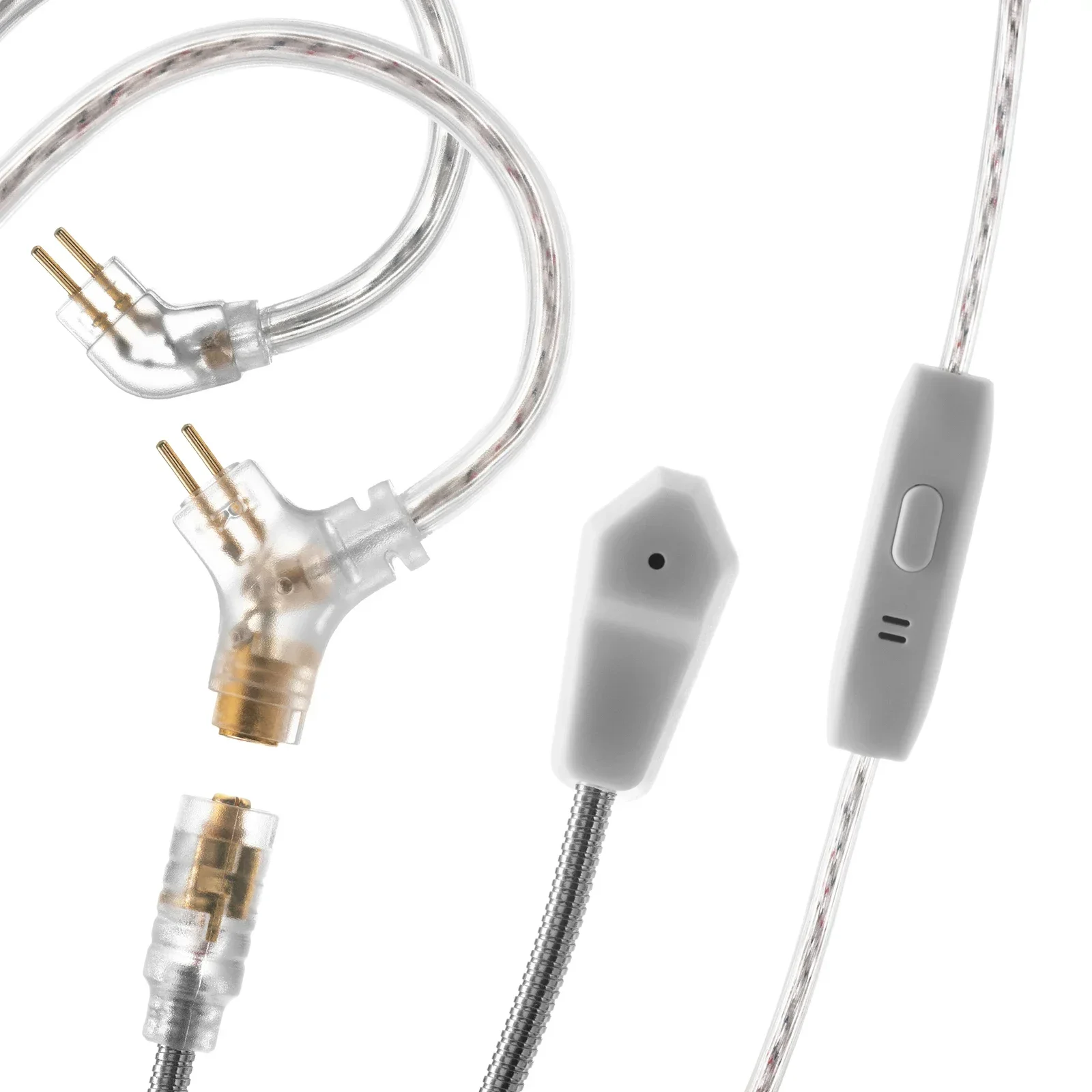 Kinera Celest Sky Wing Earphone Cable Silver-Plated 5N OFC Handcrafted Upgrade Cable with Dual Super-Cardioid Boom Mic