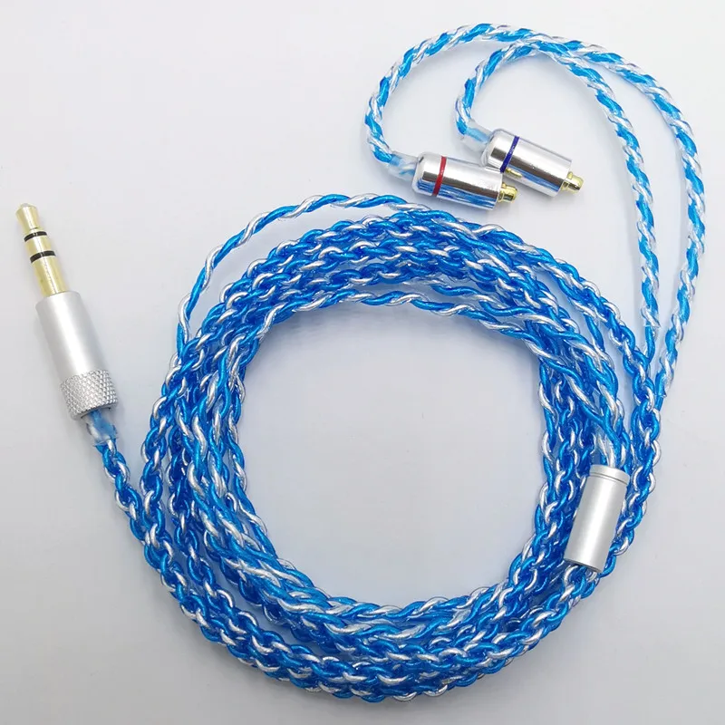 RY-c12 1.2m DIY Replacement Cable 3.5mm Silver plated  Upgraded Wire 4 strand wire cable For Repair DIY HIFI mmcx earphone cable